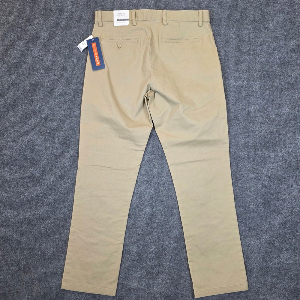 Old Navy Ultimate Slim Pants Chino Mens 33x30 Khaki Chino Built-In Flex NEW